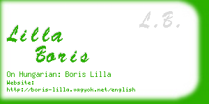 lilla boris business card